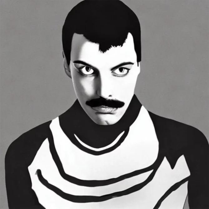 Freddie Mercury in the style of Michelangelo     8